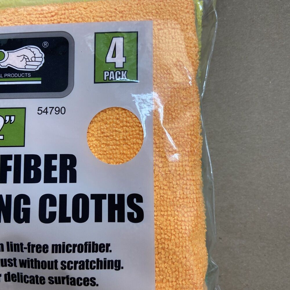 Grip 12 by 12 inch microfiber cleaning clothes lot of 4 - Picture 2 of 3